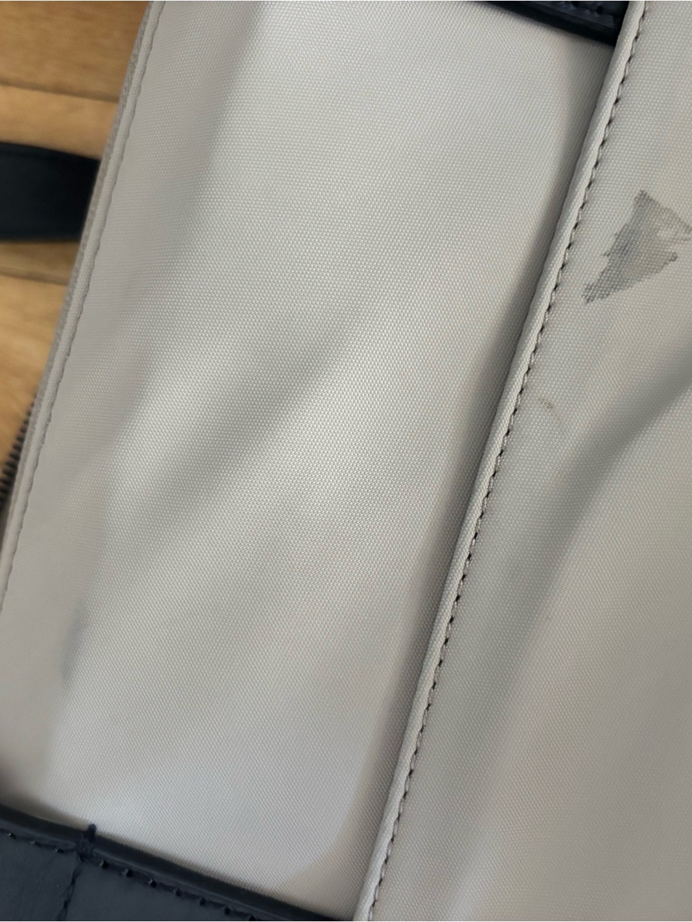 Away Cream Travel Duffel with Black Leather Handles - Picture 9 of 10